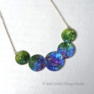 JudiEichler 5GraduatedCircle Necklace Mermaid 16in